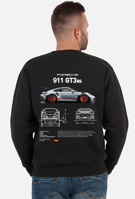 BLUZA MĘSKA (CZERN) - PORSCHE 911 GT3 RS 992 DANE TECHNICZNE