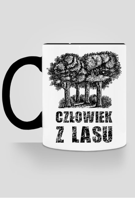 Człowiek z Lasu - Kubek biały z kolorem