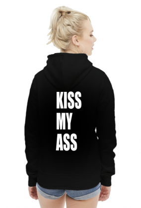 KISS MY ASS (bluza damska kaptur) jg