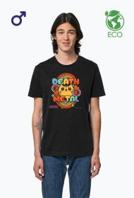 Męski t-shirt * W słodkiej krainie death metalu serca łącza się w tanecznym wirze a kotki płyną po tęczowym moście miłości.