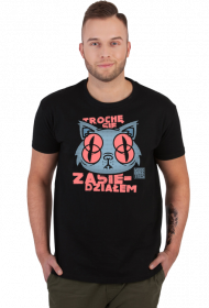 Męski t-shirt * Maraton w pracy czy serialowy binge-watching? Podręczny nstruktaż "Jak zostać zombie w kilku prostych krokach."