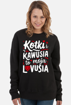 Kotki i Kawusia to moja Lovusia - damska bluza klasyczna