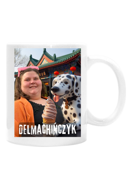 Kubek delmachińczyk biały