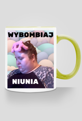 Kubek z kolorowym uchem śpiąca cesarzowa