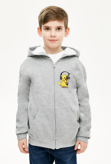 Bluza dziecięca rozpinana z kapturem Pikachu