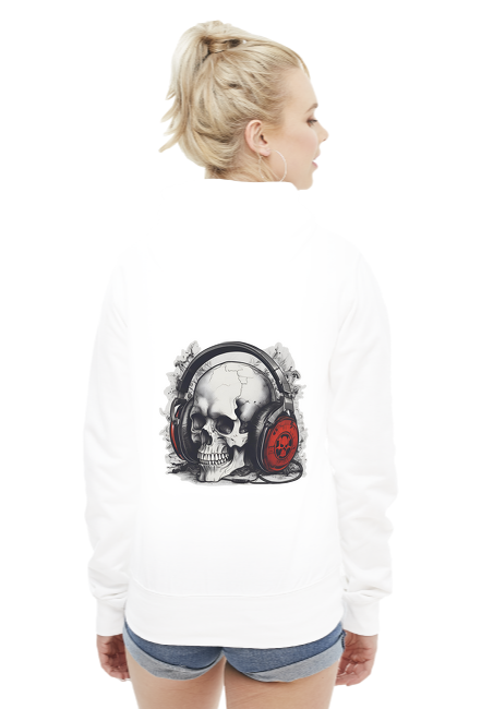 Bluza damska z kapturem Słuchawki tył