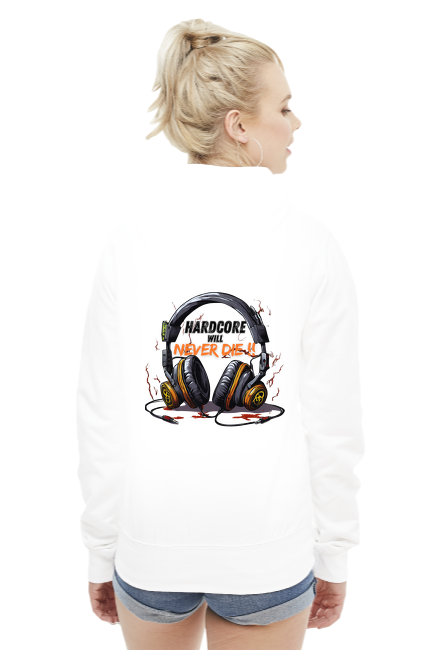 Bluza damska z kapturem Hardcore Will Never Die tył