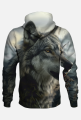 Bluza z Kapturem FullPrint - Wilk (02)