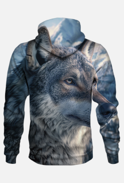 Bluza z Kapturem FullPrint - Wilk (04)
