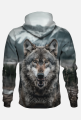 Bluza z Kapturem FullPrint - Wilk (06)