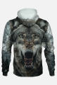 Bluza z Kapturem FullPrint - Wilk (09)