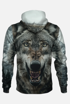 Bluza z Kapturem FullPrint - Wilk (09)