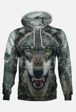 Bluza z Kapturem FullPrint - Wilk (10)
