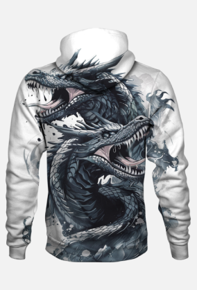 Bluza z Kapturem FullPrint - Dragons (01)