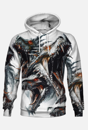 Bluza z Kapturem FullPrint - Dragons (04)