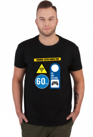 WARNING: ACTIVE GAMER ZONE T-SHIRT