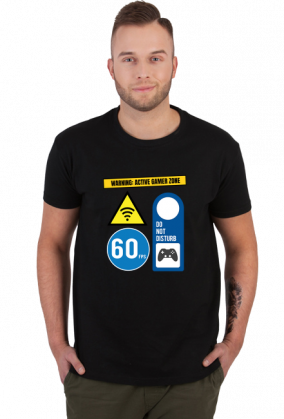 WARNING: ACTIVE GAMER ZONE T-SHIRT
