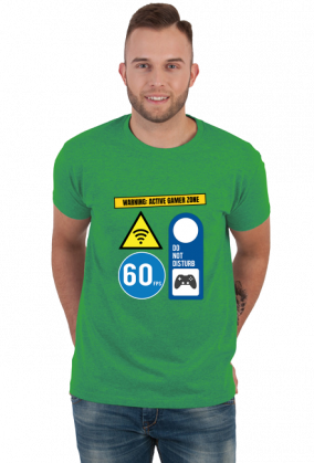 WARNING: ACTIVE GAMER ZONE T-SHIRT