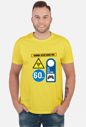 WARNING: ACTIVE GAMER ZONE T-SHIRT