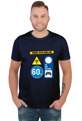 WARNING: ACTIVE GAMER ZONE T-SHIRT