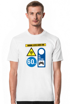 WARNING: ACTIVE GAMER ZONE T-SHIRT