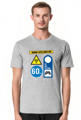 WARNING: ACTIVE GAMER ZONE T-SHIRT