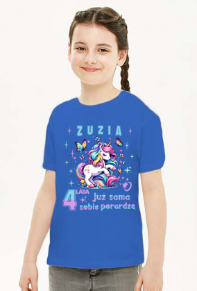 4 lata koszulka urodzinowa  z twoim imieniem