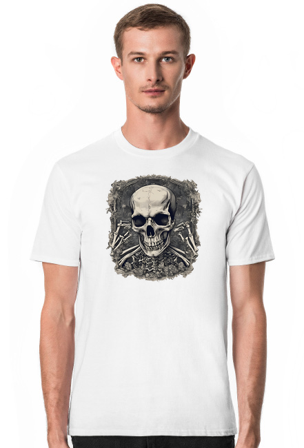 Death Skull AI4 Tshirt White