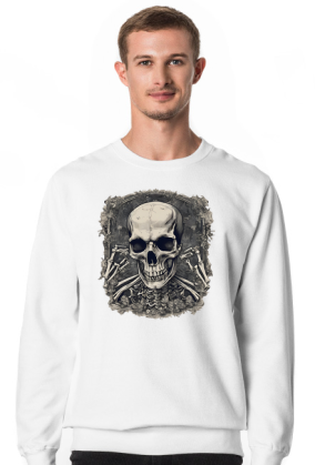 Death Skull AI4 Bluza White