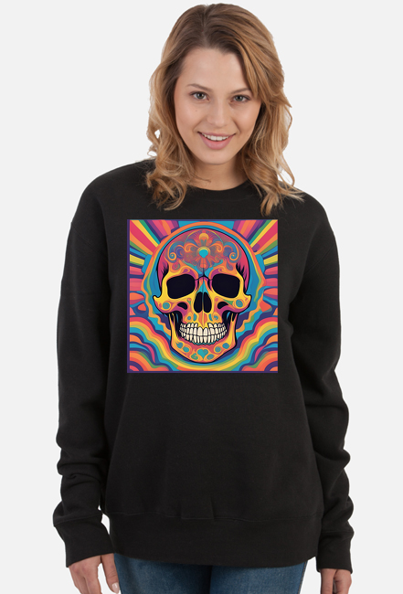 Psychodelic Skulls AI1 Bluza Woman