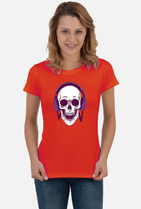 Psychodelic Skulls AI6 Tshirt Woman