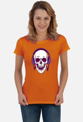 Psychodelic Skulls AI6 Tshirt Woman