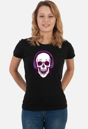 Psychodelic Skulls AI6 Tshirt Woman