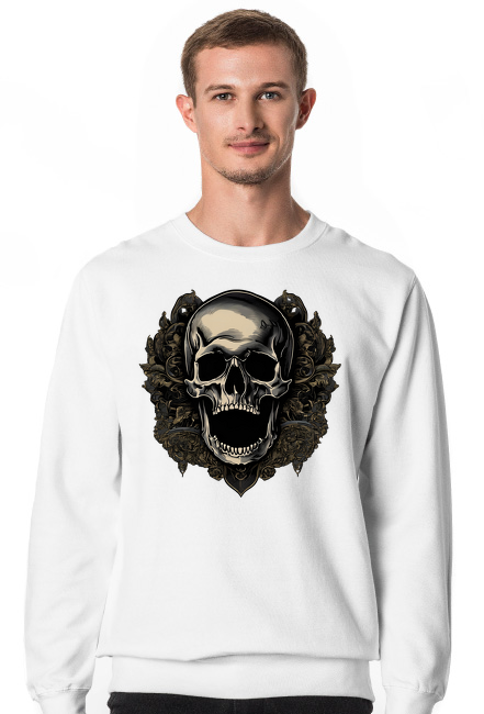 Death Skull AI7 Bluza White