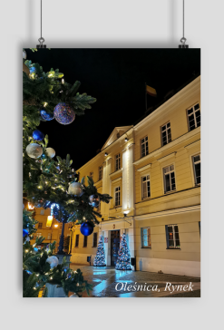 Plakat pionowy A2 Olesnica Rynek Boze Narodzenie