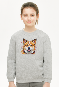 Akita Inu Pies - Koszulka z nadrukiem Abstrakcja