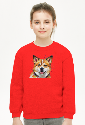 Akita Inu Pies - Koszulka z nadrukiem Abstrakcja