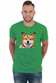 Pies Akita Inu Abstrakcyjna Koszulka z nadrukiem