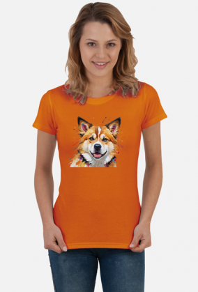 Akita Inu Koszulka Abstrakcyjna