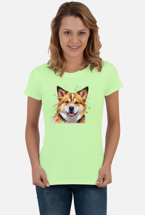 Akita Inu Koszulka Abstrakcyjna
