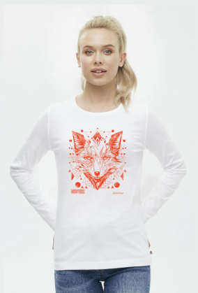 Damski long sleeve * Twój wewnętrzny LIS - bo życie jest jak labirynt, ale Ty znasz wszystkie skróty. Rudy / ruda / rudzielec: idealny prezent.