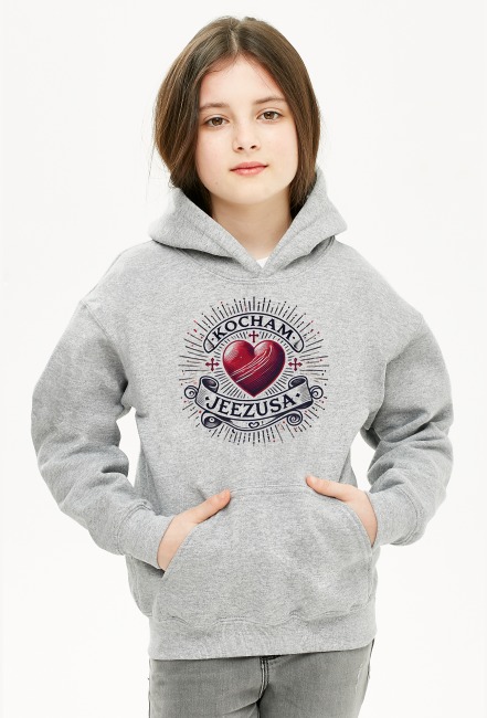 Bluza z Kapturem dla Dziewczynki - Kocham Jezusa