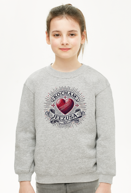 Bluza Dziecięca dla Dziewczynki - Kocham Jezusa