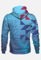 Bluza z Kapturem FullPrint "Surfing na Rekinie: Przygoda w Neonowych Falach"