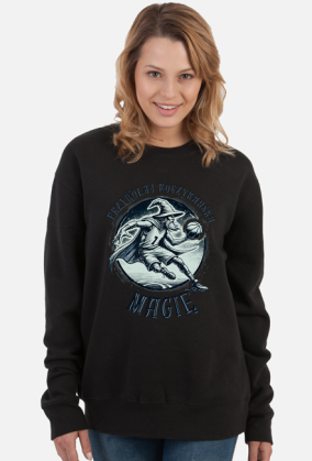 Bluza Damska Klasyczna - Przywołaj koszykarską magię - grafika z czarodziejem grającym w koszykówkę