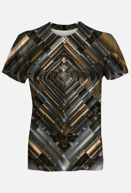 Nowoczesna abstrakcja w czerni, srebrze i złocie