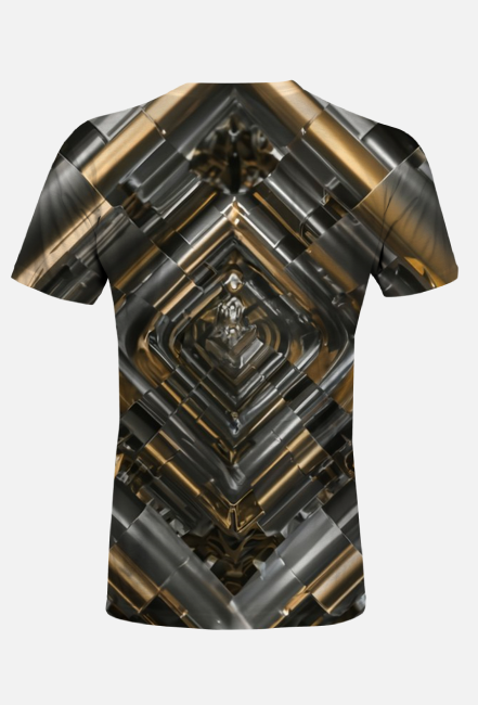 Nowoczesna abstrakcja w czerni, srebrze i złocie