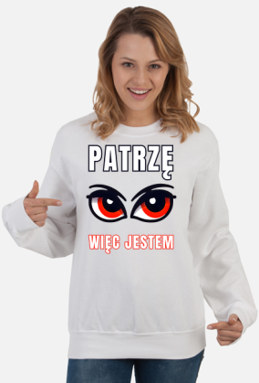 Bluza Damska Klasyczna z wyjątkową grafiką "Oko Mocy - Wizualna Ekspresja Bytu"