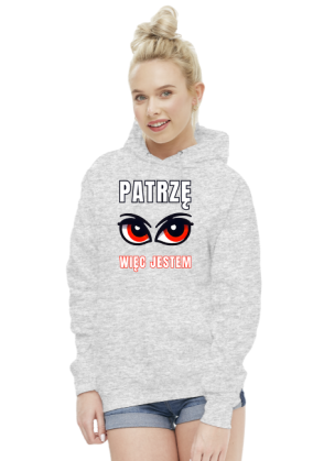 Bluza Damska z Kapturem z wyjątkową grafiką "Oko Mocy - Wizualna Ekspresja Bytu"