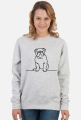 Bluza Damska Klasyczna - Minimalistyczny rysunek Buldoga Angielskiego